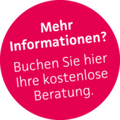 Störer "Mehr Informationen? Buchen Sie hier Ihre kostenlose Beratung"