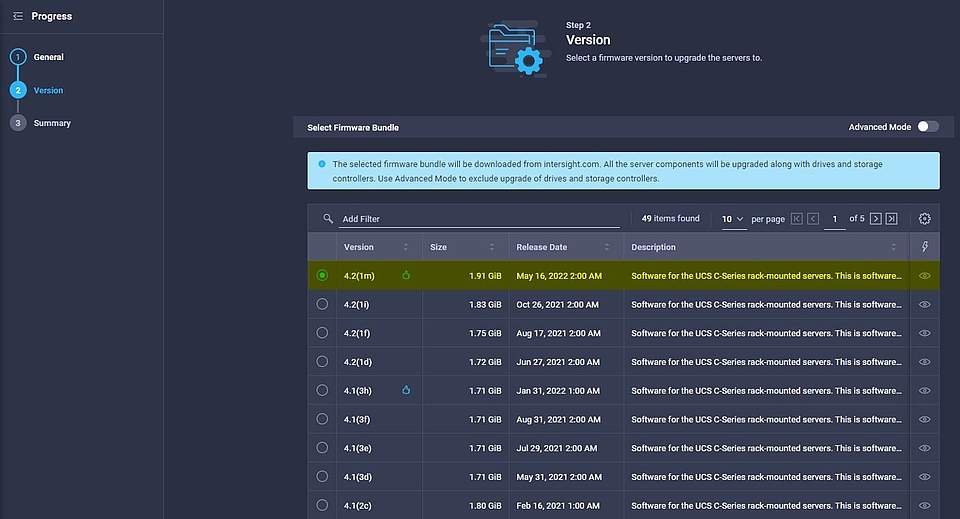 Cisco Intersight - Firmware-Update mit zwei Klicks